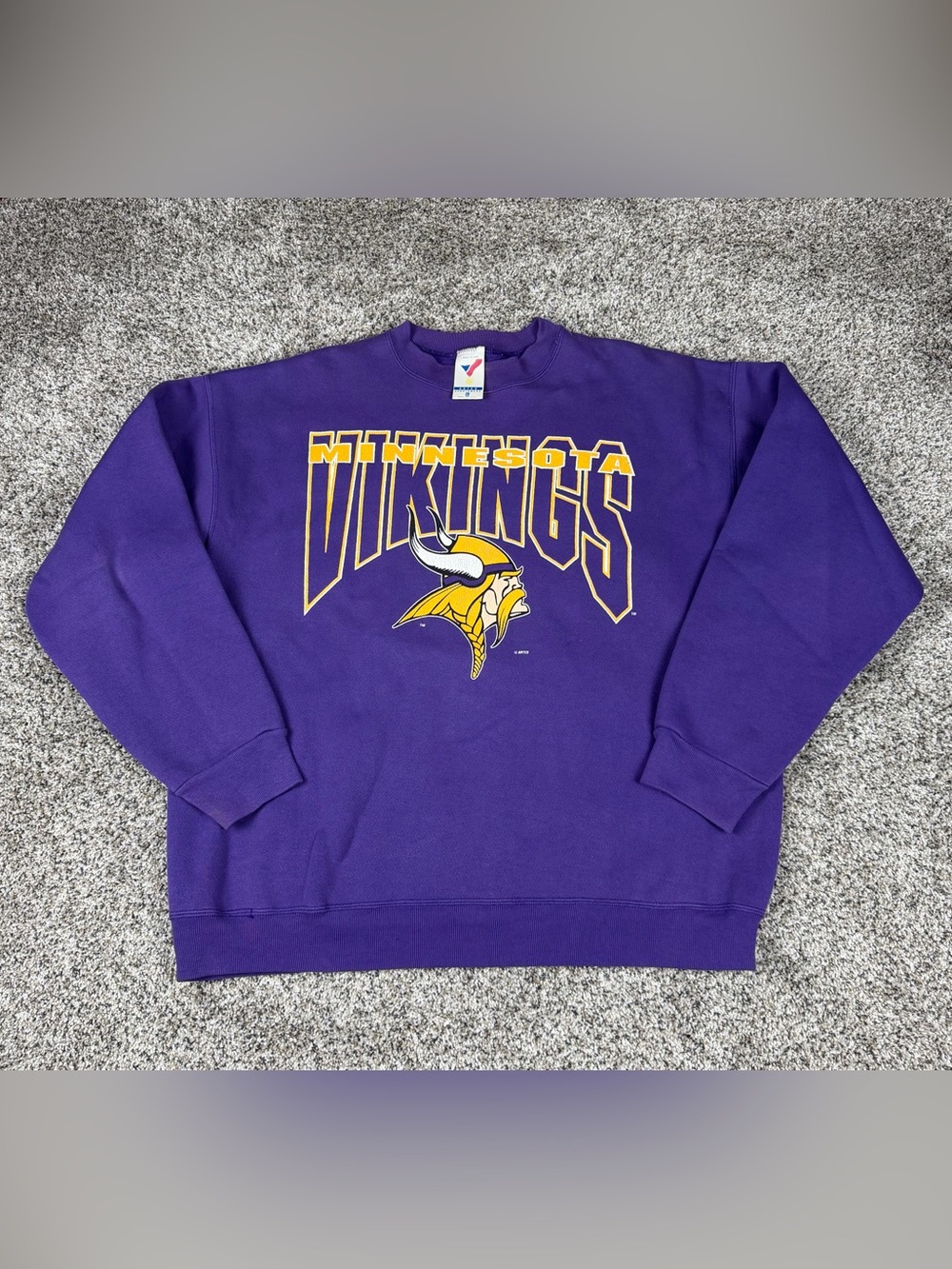 Vintage Sz XL Mens Artex Sportswear Minnesota Vikings Crewneck Sweatshirt Purple